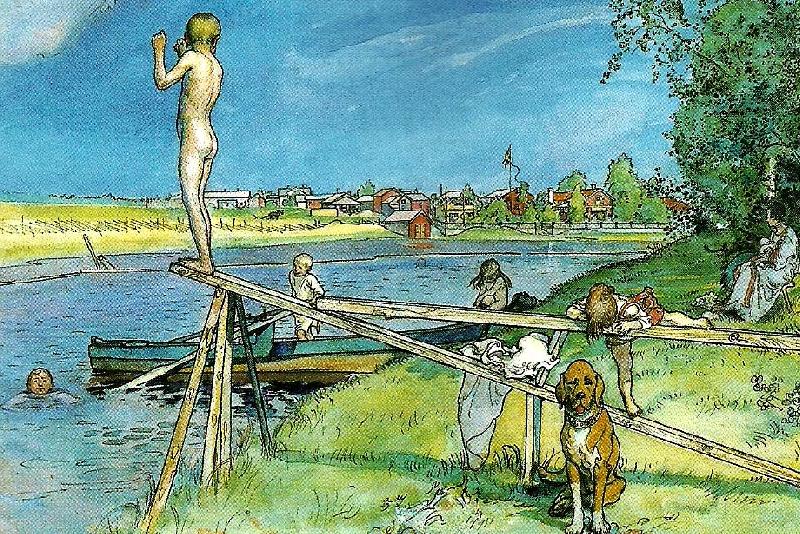 ett bra badstalle, Carl Larsson